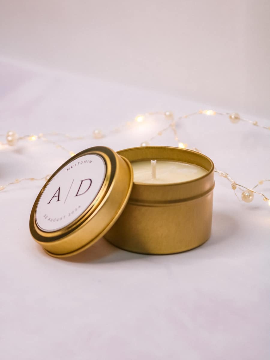 Marturii Nunta lumanare Cutiuta metalica 115g - imagine 27